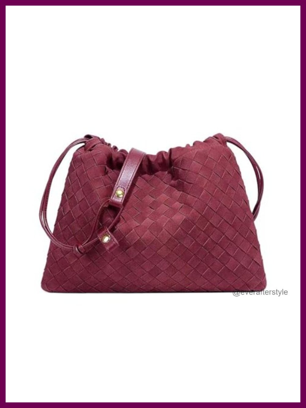 Faux Suede Woven Hobo Tote Bag Slouchy Shoulder Crossbody Purse